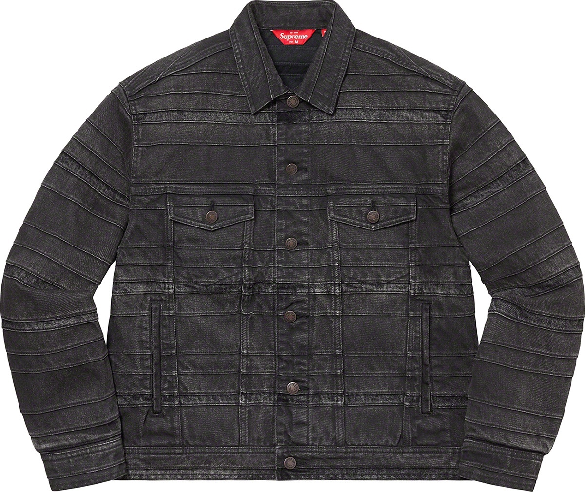 Layered Denim Trucker Jacket view 6